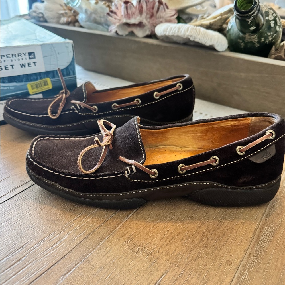Sperry Top-Sider Women’s Suede Bristol 1 Eye, Dark Cocoa, Size 9